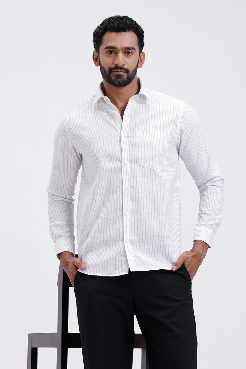 stylish white men casual shirt jeta