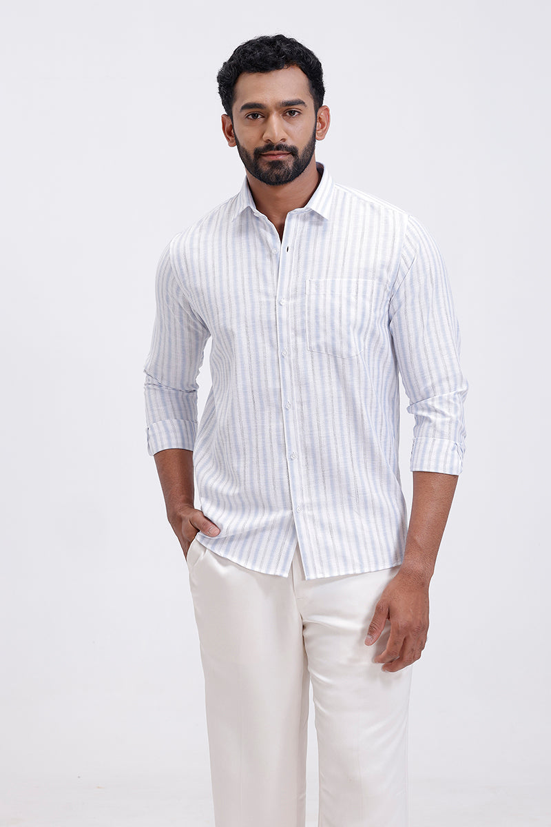 jeta soft sky blue casual shirt for men ariser