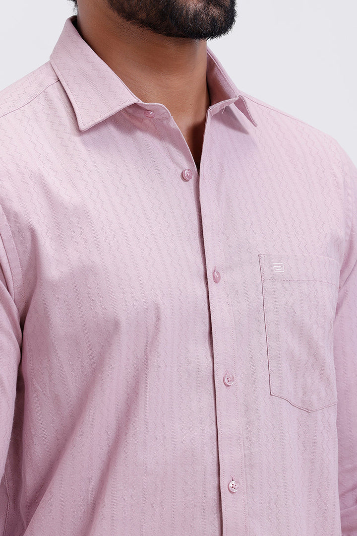 Ariser dusty rose pink textured formal shirt