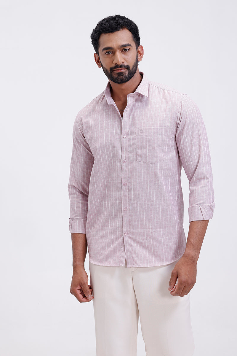 ariser dusty pink with white casual shirt men