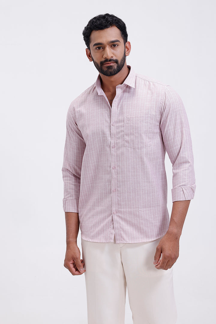 ariser dusty pink with white casual shirt men