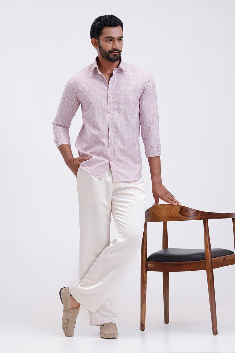 ariser men everyday casual shirt dusty pink white