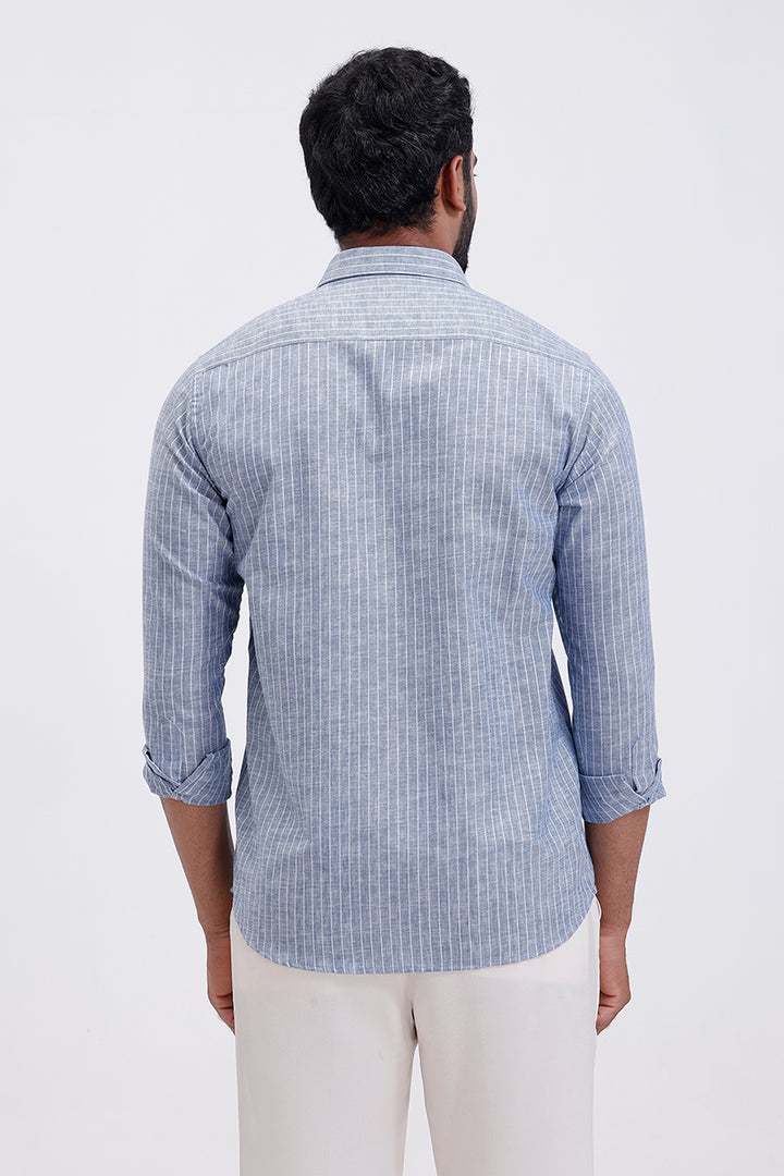 soft dusty blue casual shirt for men ariser