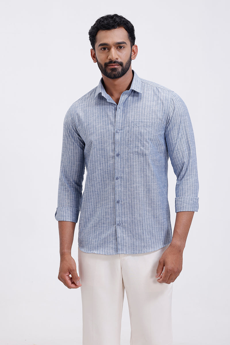 dusty blue casual shirt for men by ariser