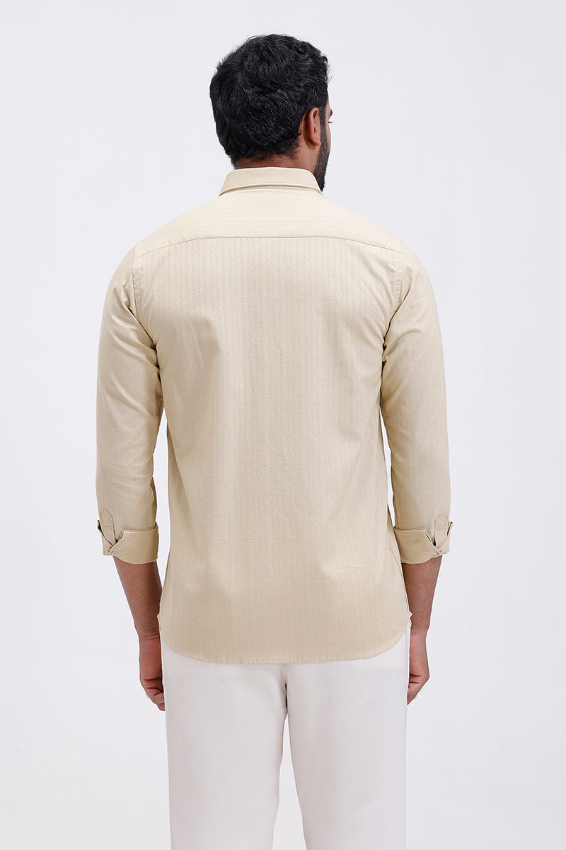 men’s beige formal shirt