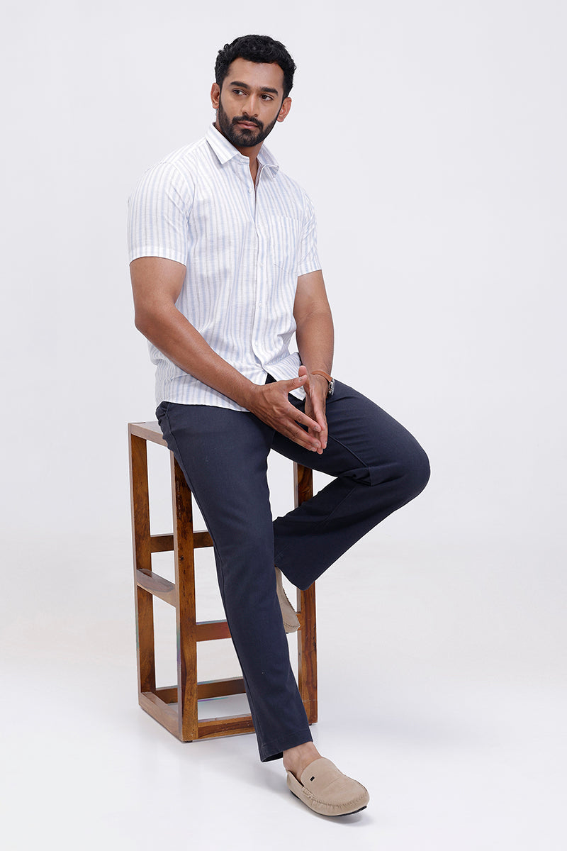 Jeta sky blue casual shirt men ariser