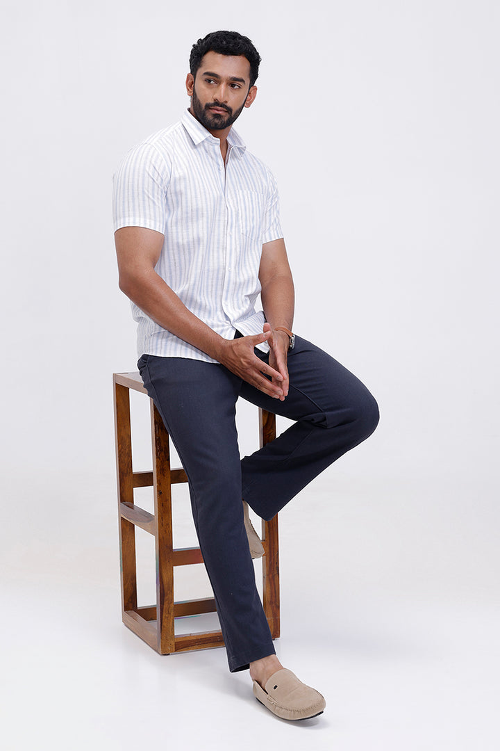 Jeta sky blue casual shirt men ariser