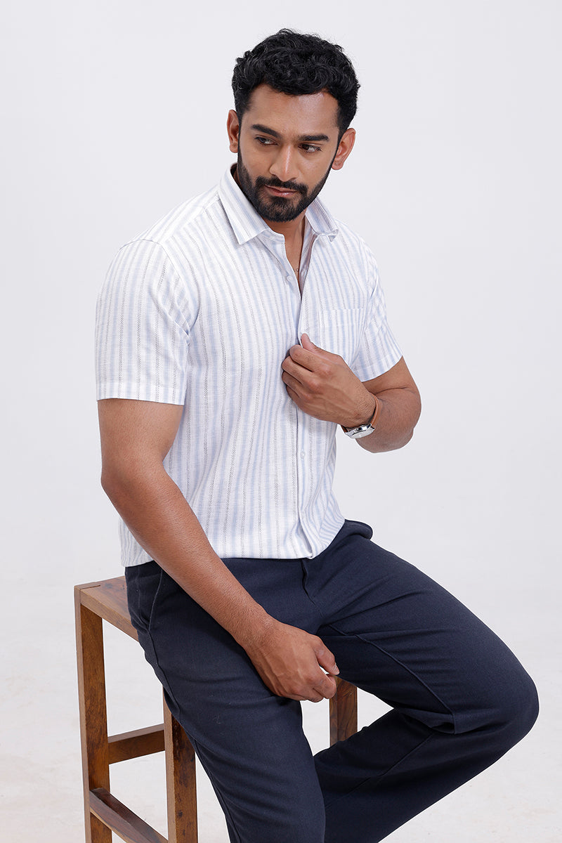 stylish sky blue men casual shirt jeta