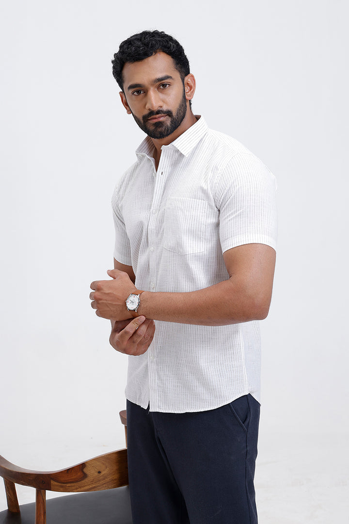 plain white casual shirt for men ariser