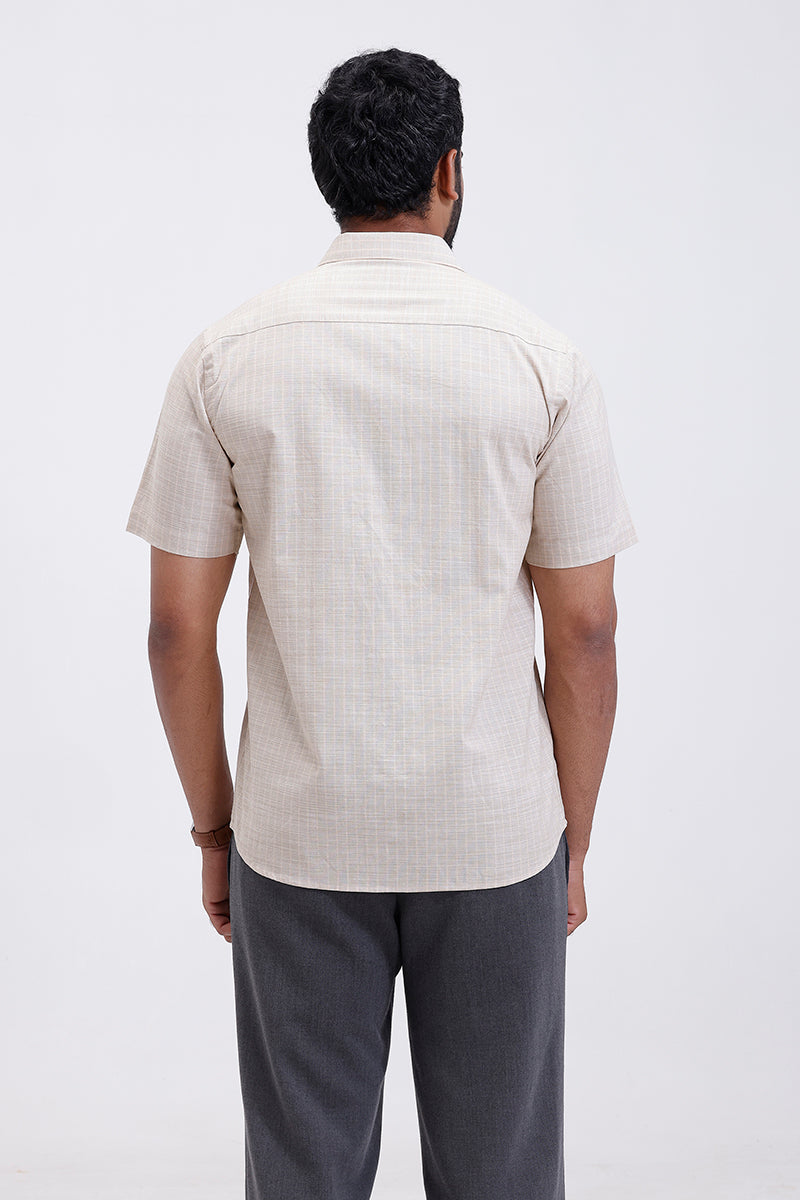 jeta men casual shirt desert sand color