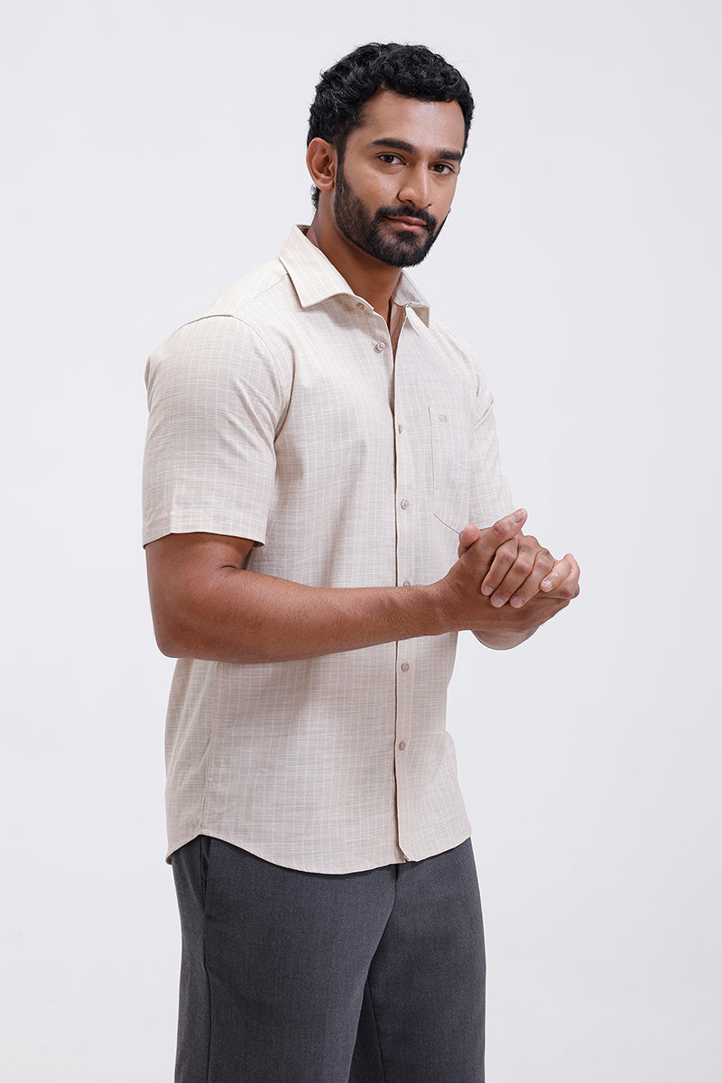 stylish desert sand men casual shirt jeta