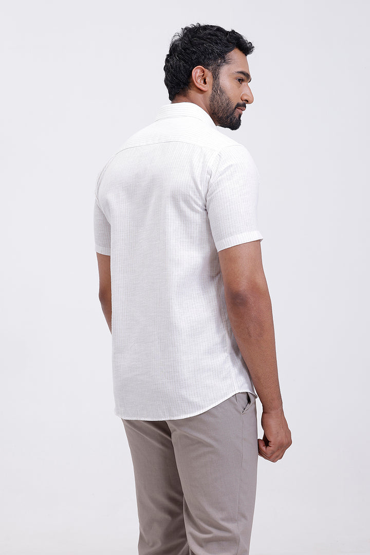 ariser pure white casual shirt men