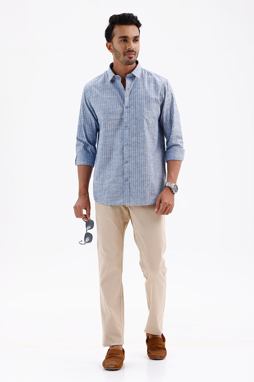 Premium Coastal Blue Casual Shirt for Men