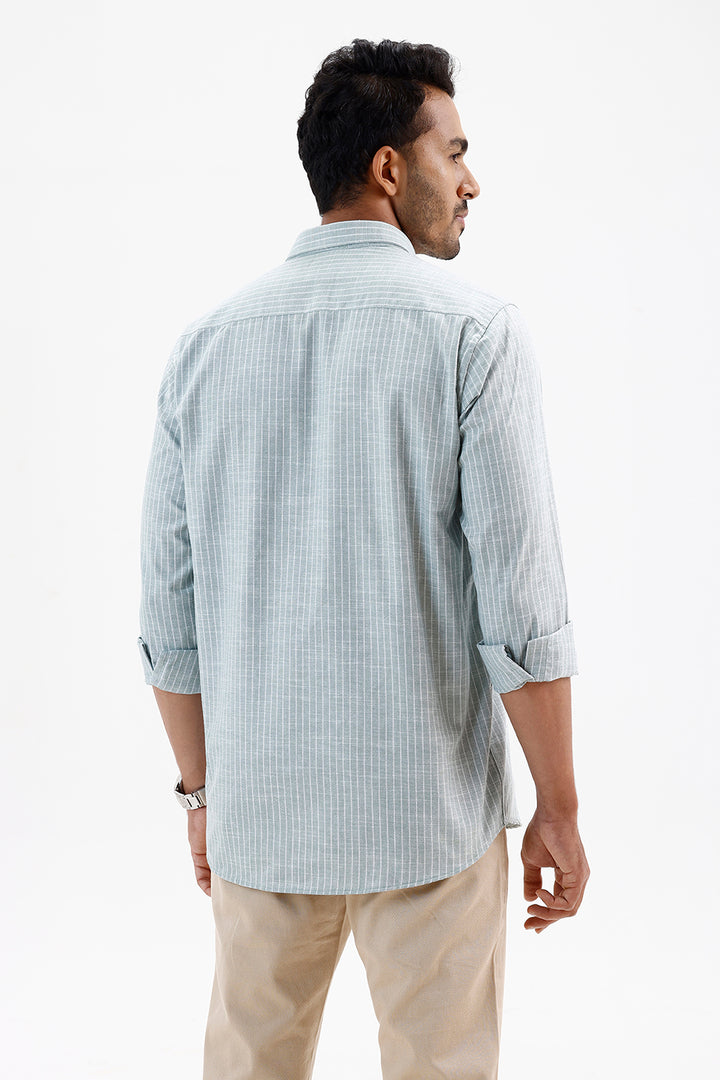 Jeta Men's Pale Green Cotton Casual Shirt