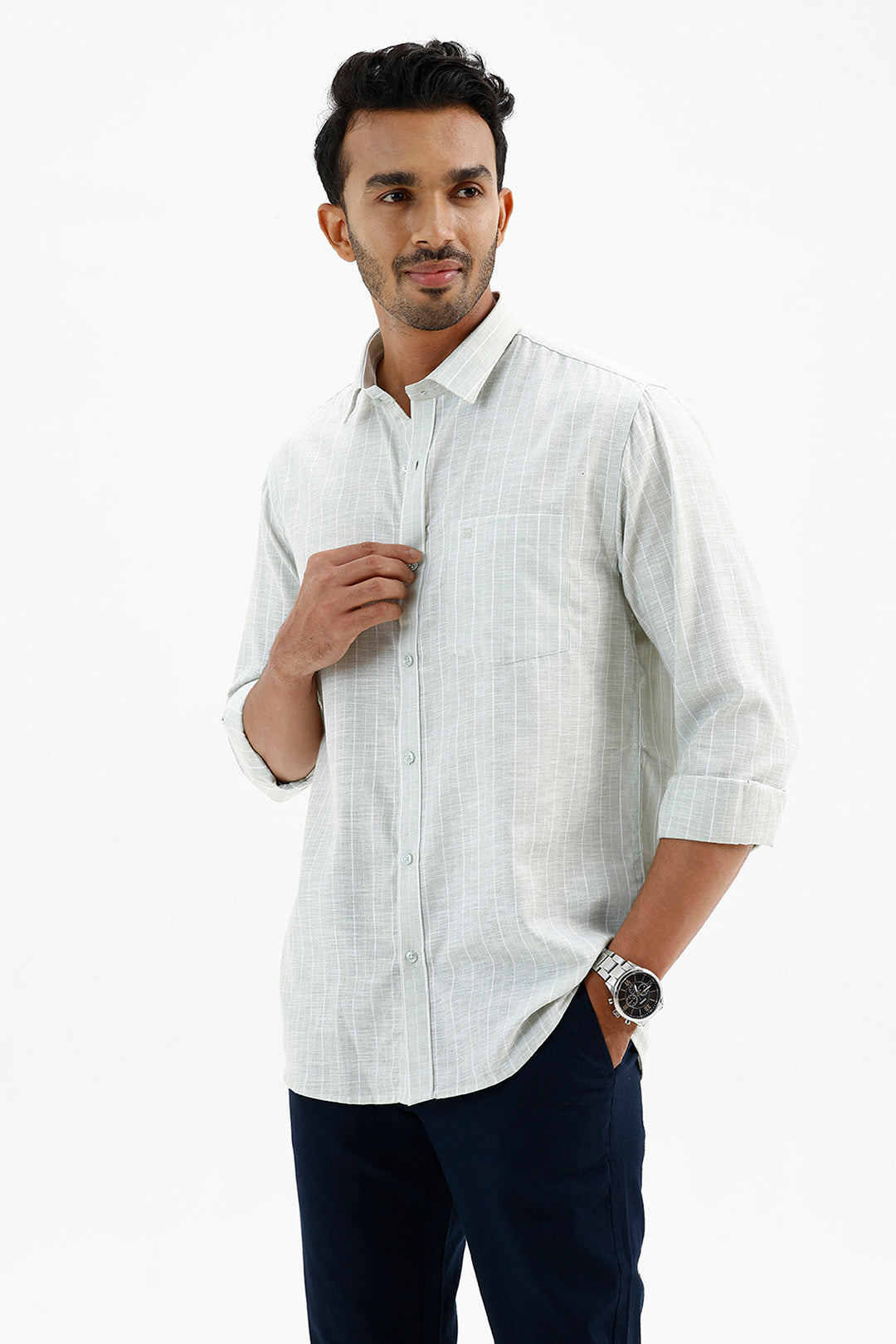 Stylish Ice Mint Jeta Men's Casual Shirt
