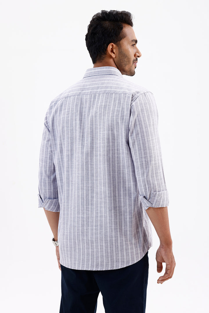 Jeta Men's Lavender Grey Cotton Casual Shirt
