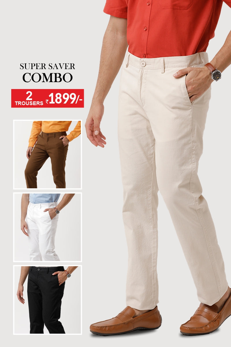 Pick Any 2 - Kansas Combo Trouser For Mens | Ariser