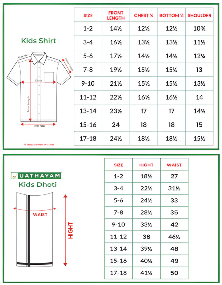 Varna - Green Matching Fixit Dhoti and Shirt 2 in 1 Set For Kids | Uathayam