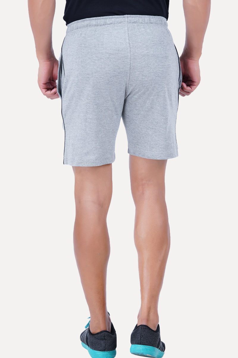 Grey Milange Knitted Shorts -KS25502