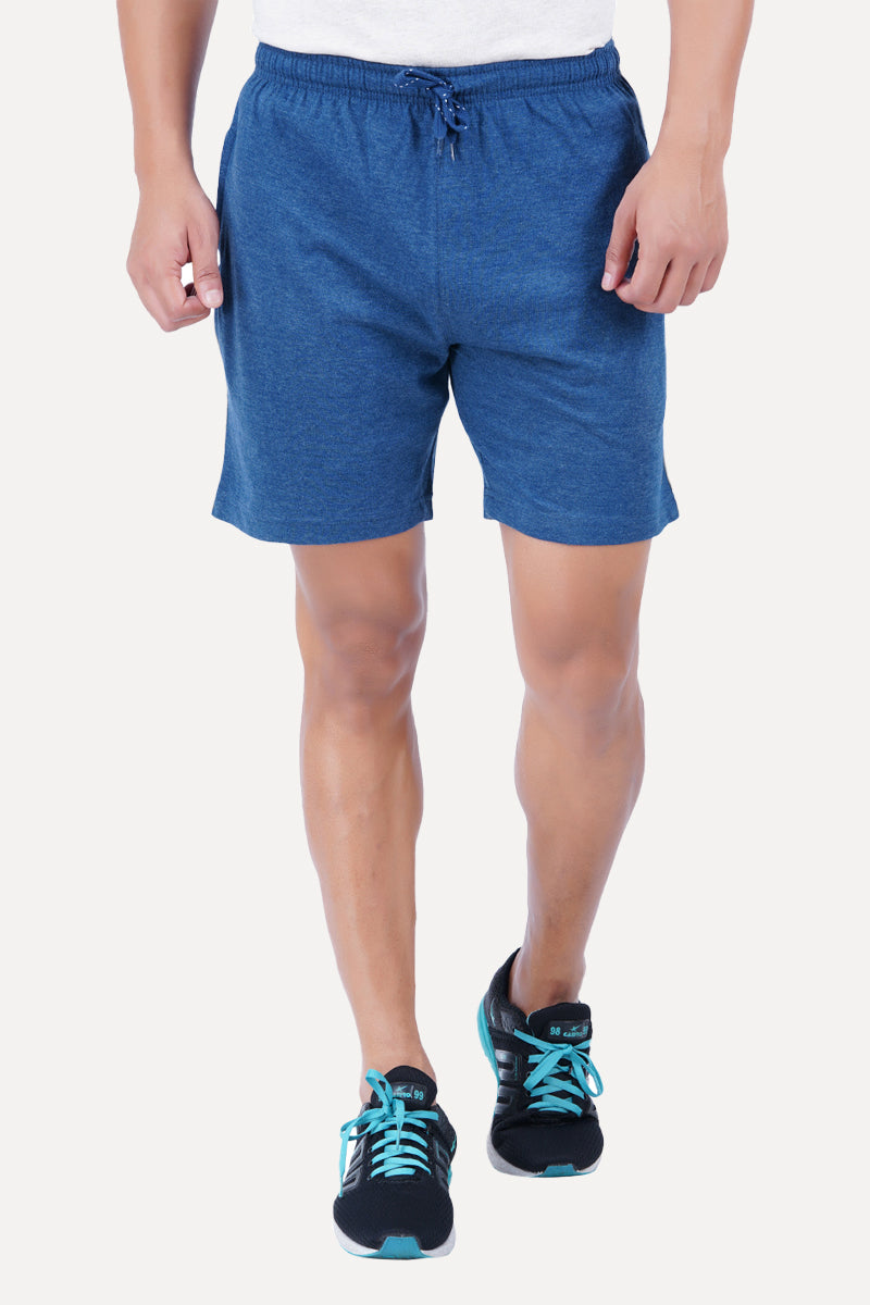 Navy Milange Knitted Shorts -KS25504