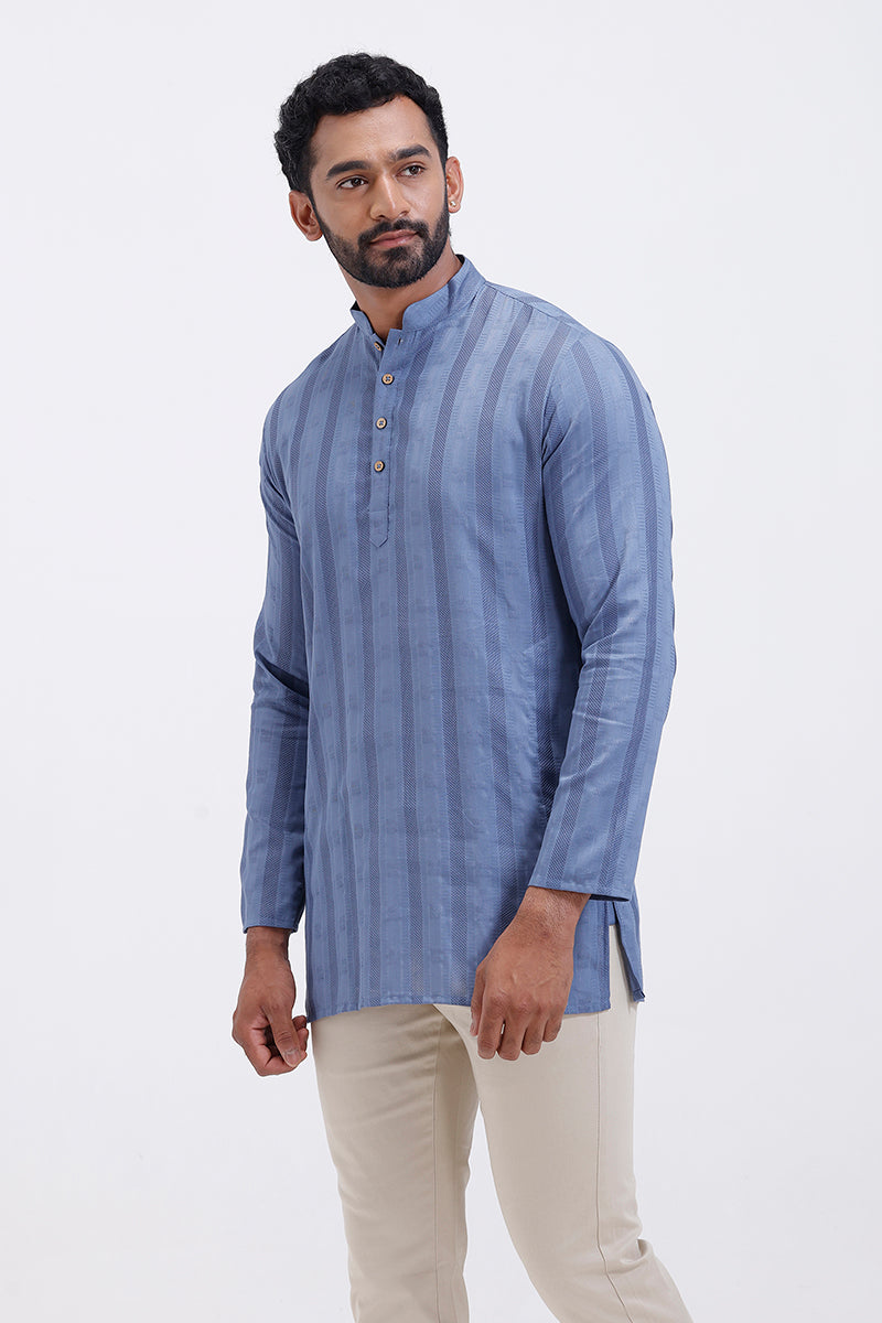 Uathayam slate blue kurta for men