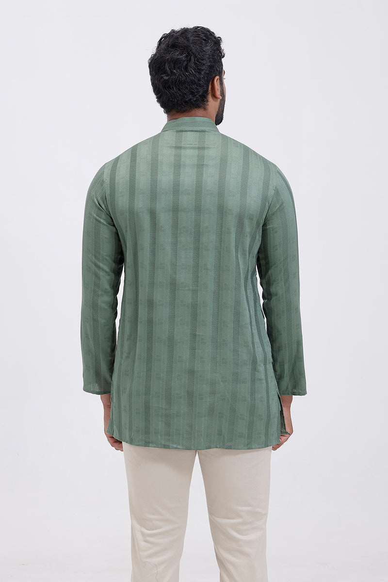 traditional olive green kurta men