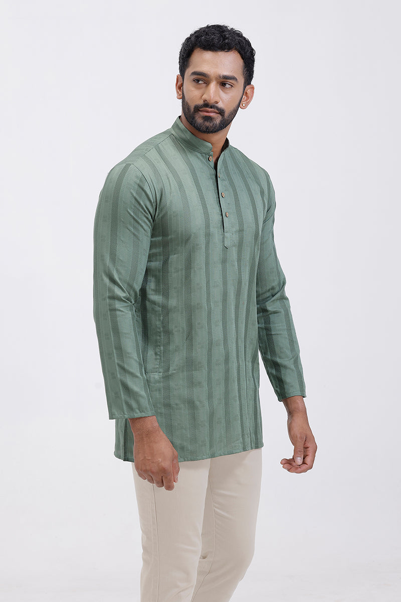 olive mist green men kurta