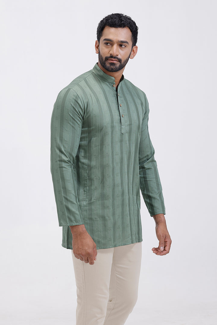 olive mist green men kurta