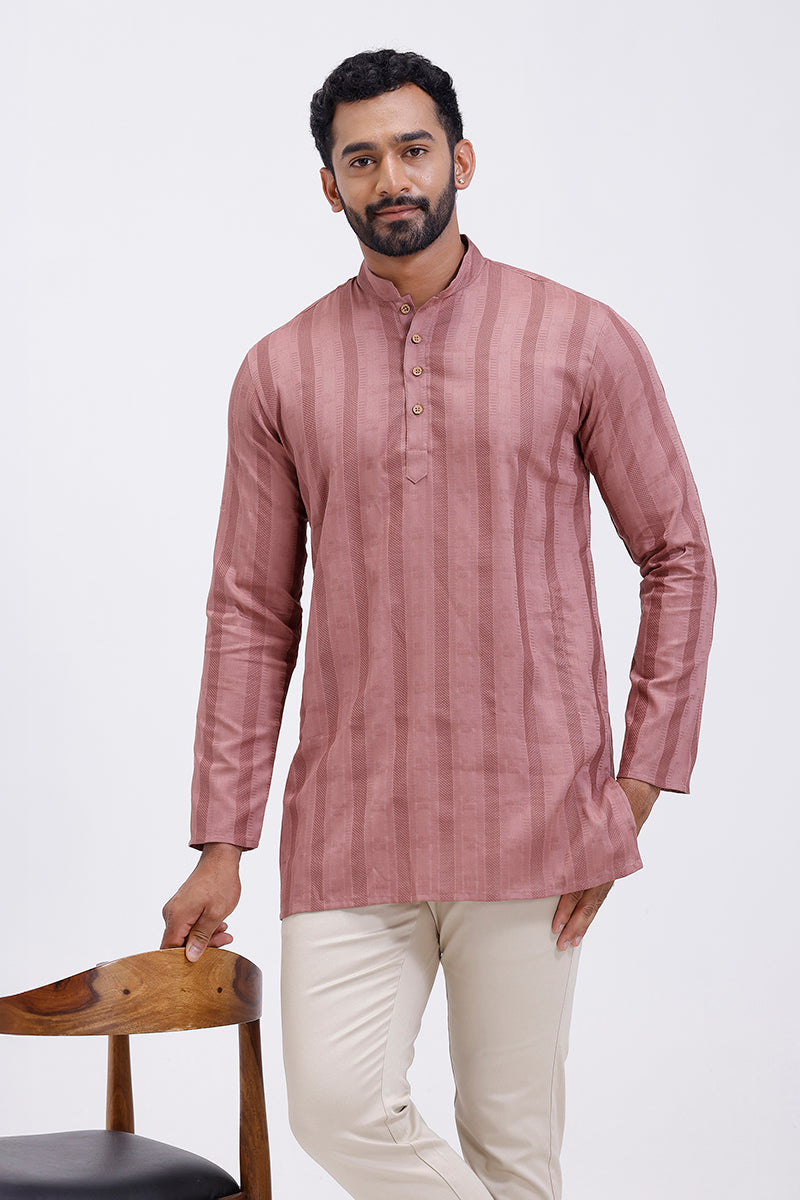 Elegant rosewood straight cut kurta men