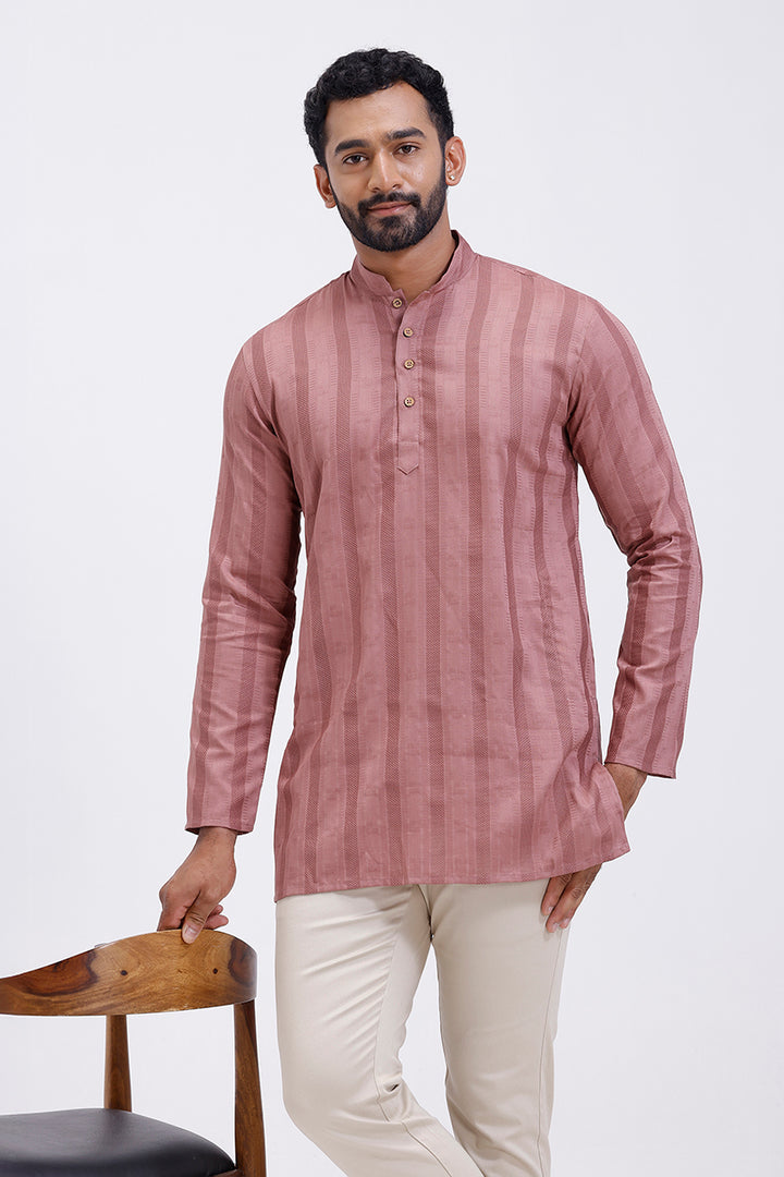 Elegant rosewood straight cut kurta men