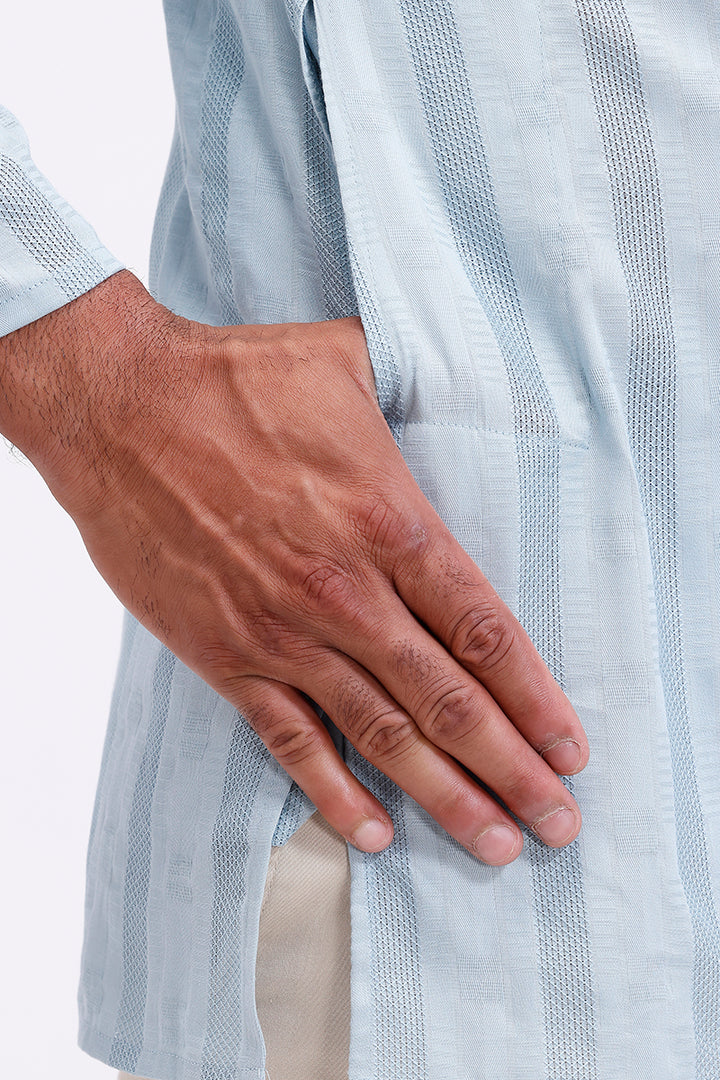 Casual wear ice blue long kurta