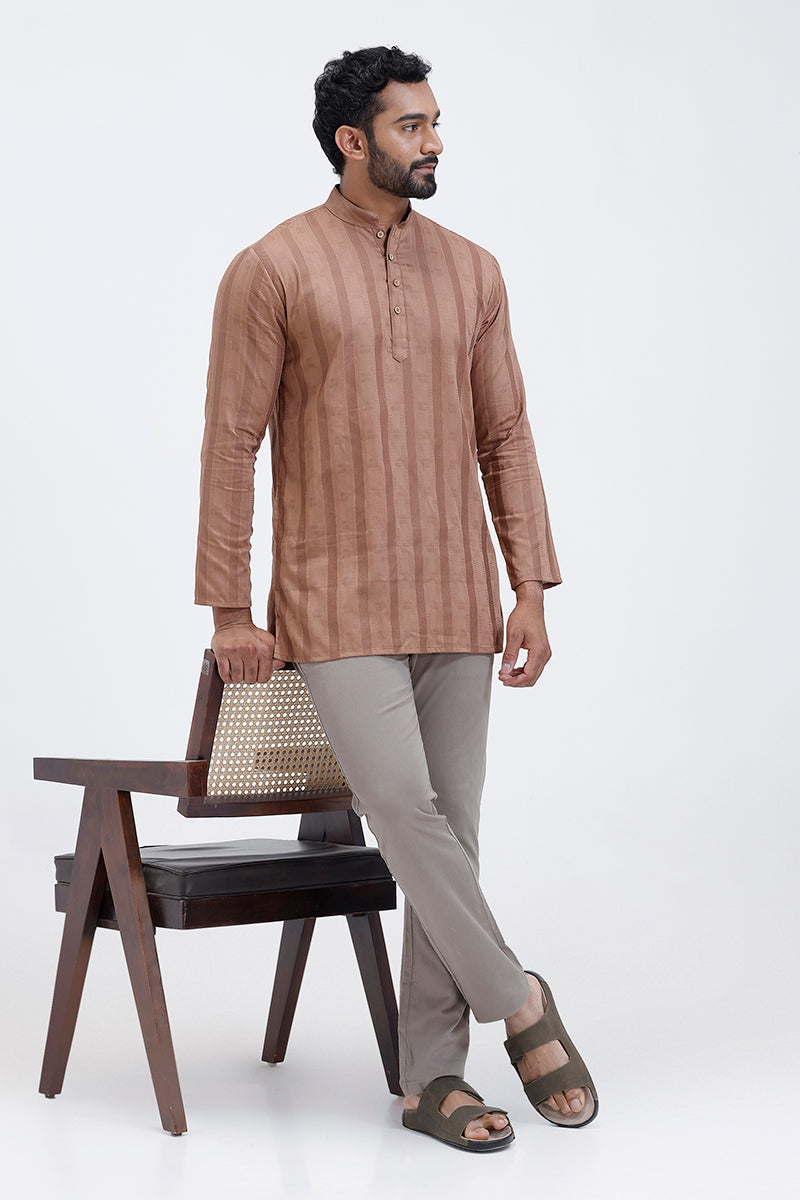 Men festive brown kurta