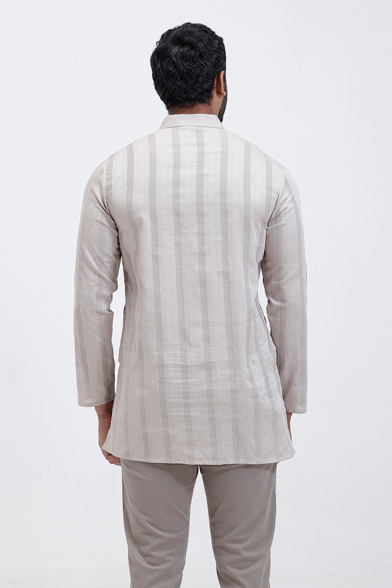 Leno textured kurta for men