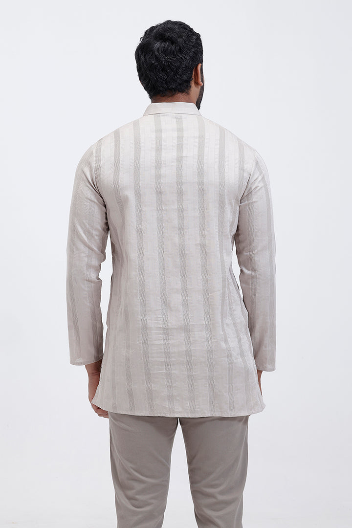 Leno textured kurta for men