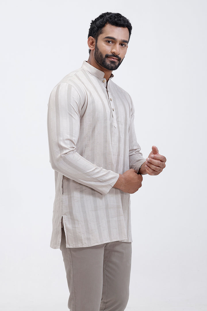 Full sleeve beige kurta men