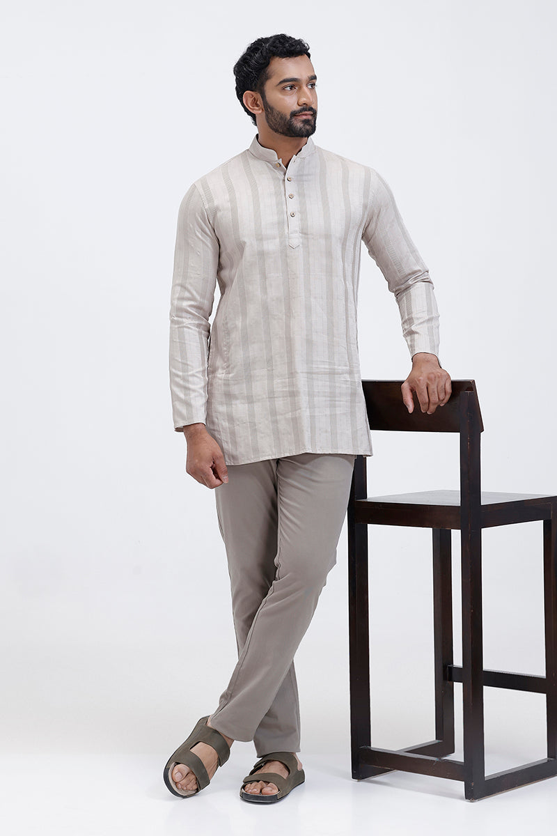 Traditional beige kurta Uathayam