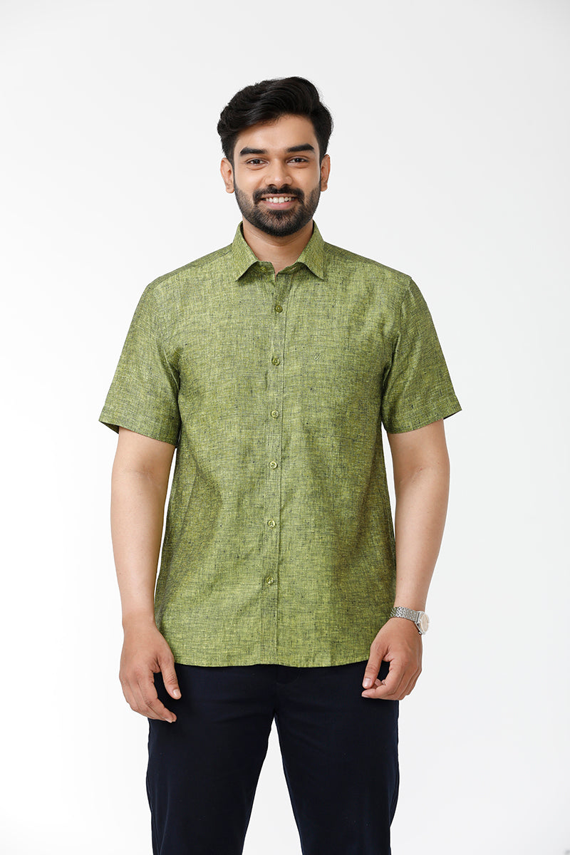 Avocade Green -  Pure Linen Colour Shirts  - LC20003