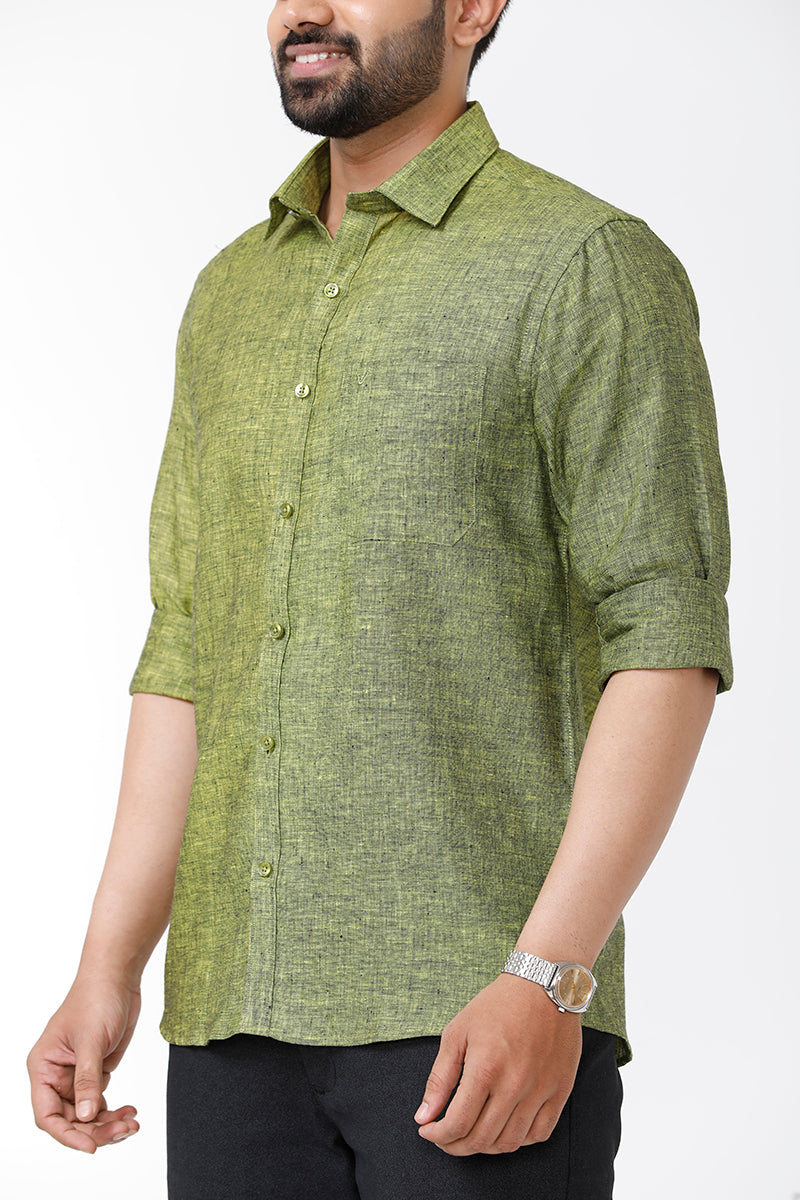 Avocade Green -  Pure Linen Colour Shirts  - LC20003