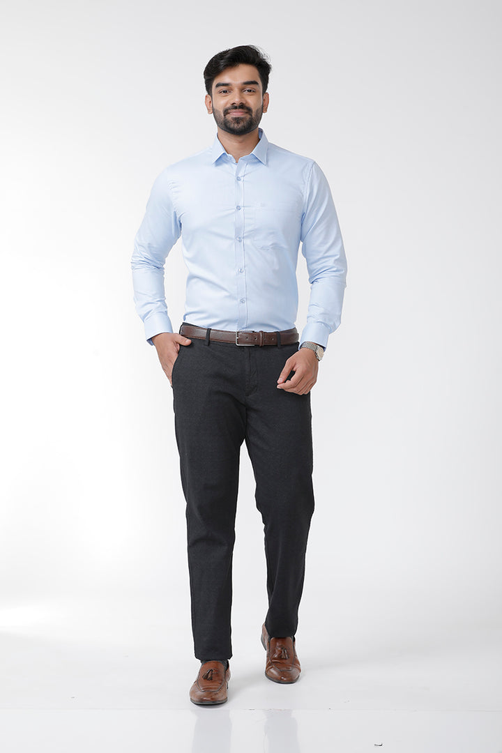 ARISER Luxor Solid Cotton Smart Fit Full Sleeve Shirt for Men - LX70015