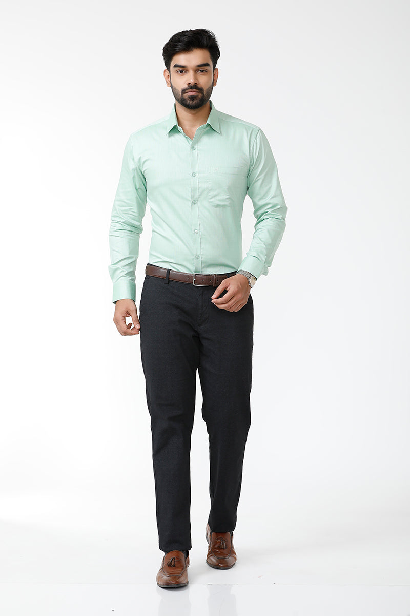 ARISER Luxor Solid Cotton Smart Fit Full Sleeve Shirt for Men - LX70013