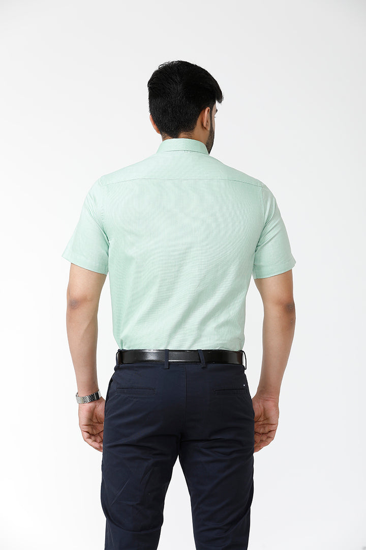 ARISER Luxor Solid Cotton Smart Fit Half Sleeve Shirt for Men - LX70013