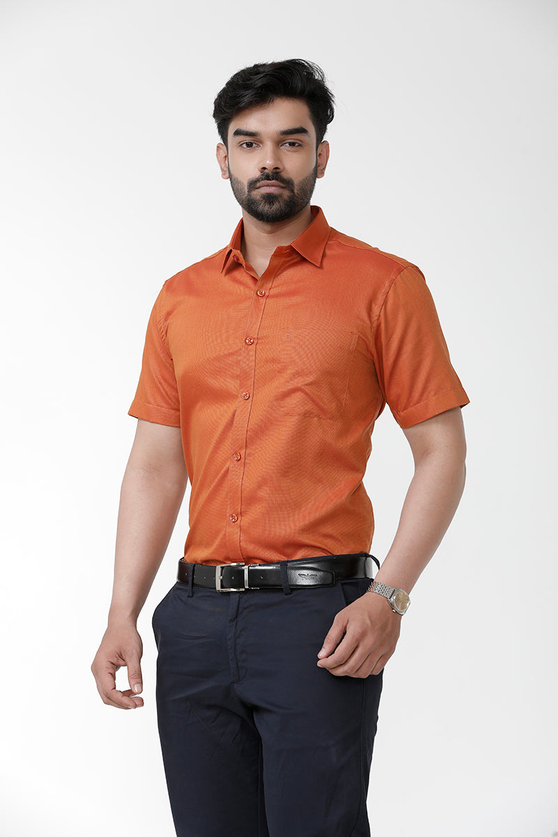 Luxor Orange Formal Shirts for Men Ariser1