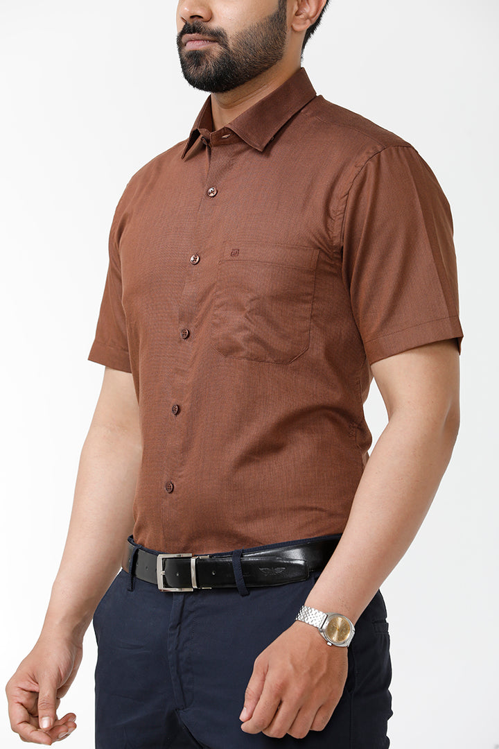 Luxor - Brown Formal Shirts for Men | Ariser