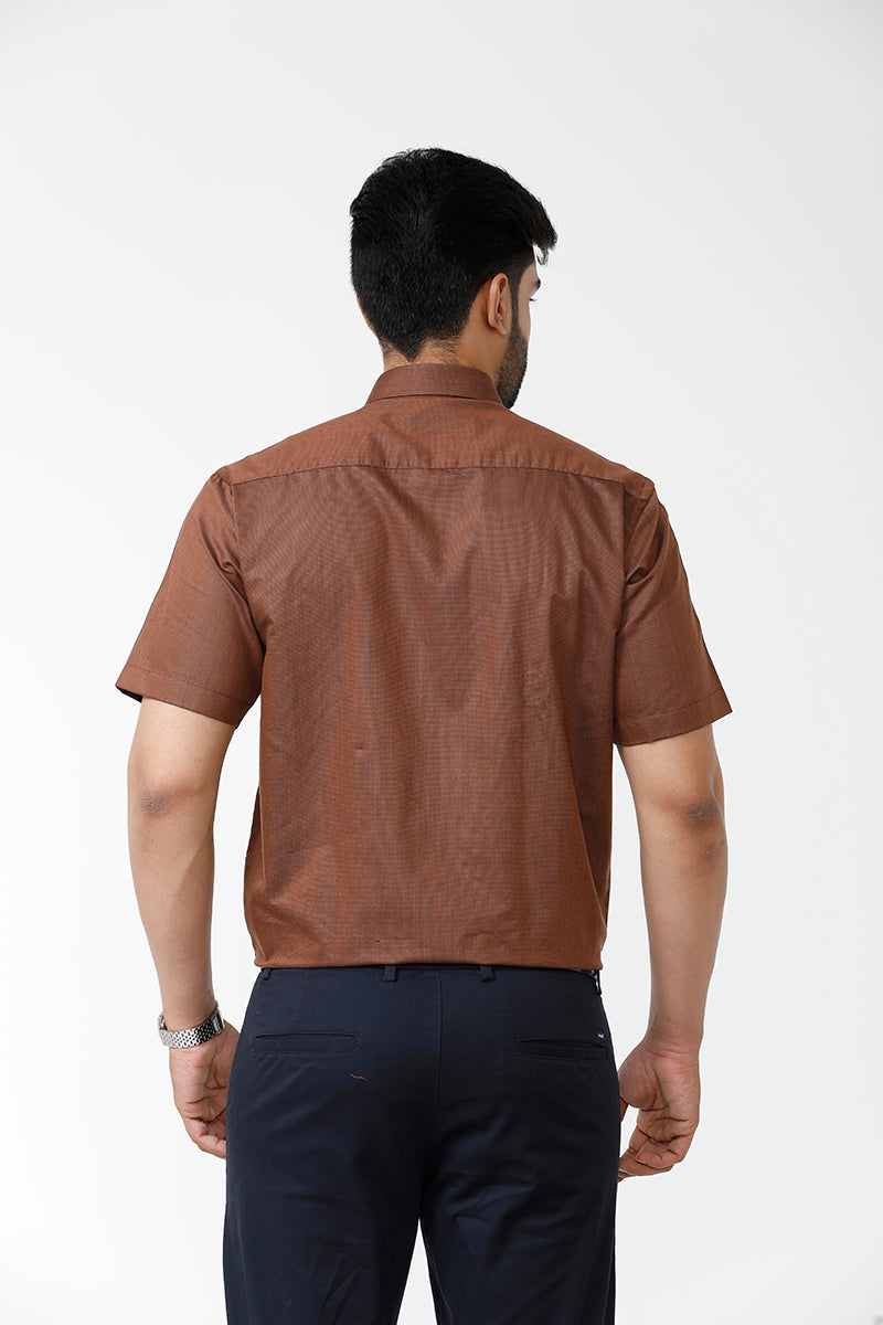 Luxor - Brown Formal Shirts for Men | Ariser