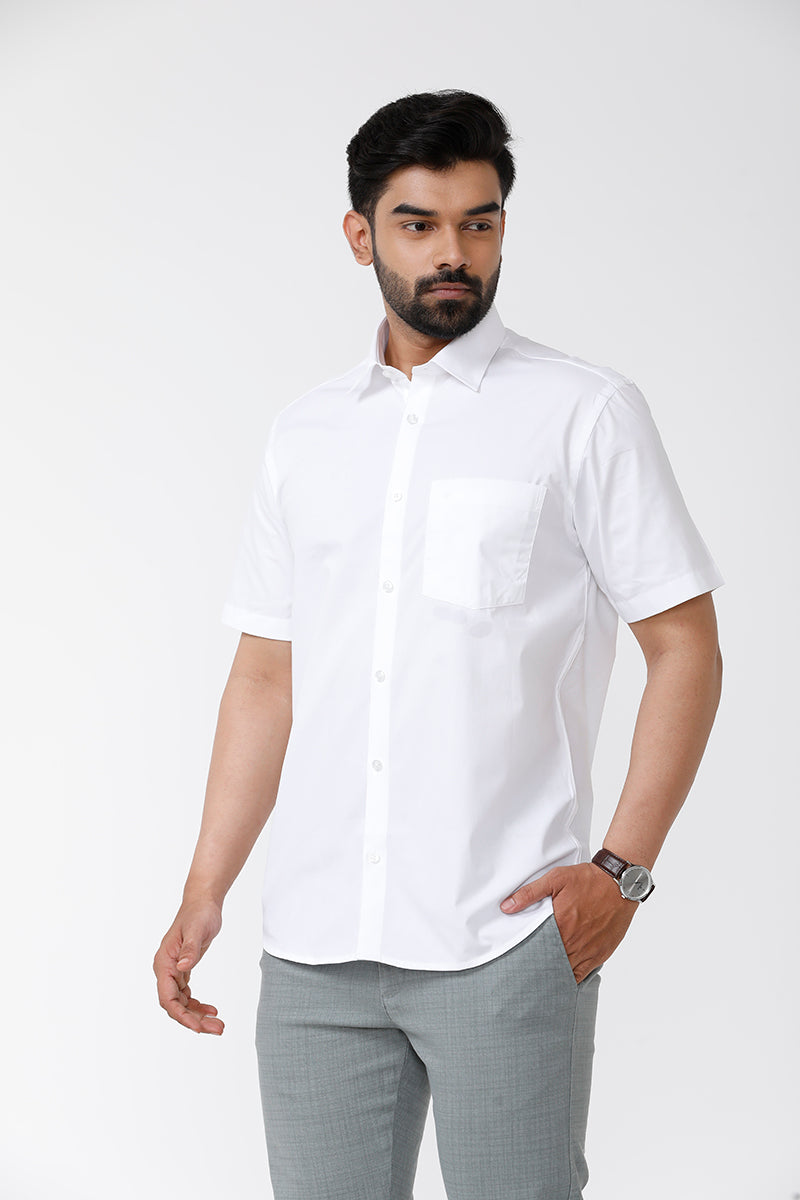 Delight White Shirt for Men | White Shirts | White Formal Shirts Uathayam Delight White Shirt for Men | White Shirts | White Formal Shirts Uathayam