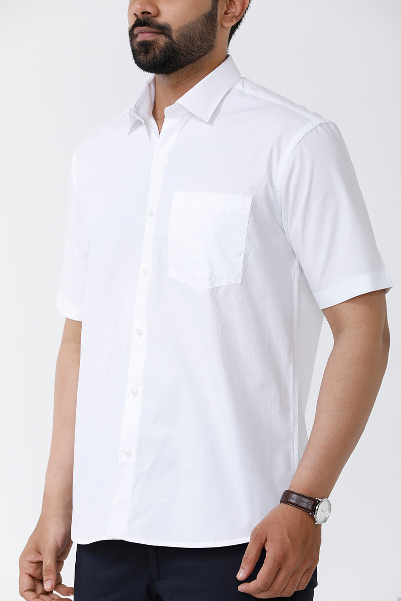 man wearing white shirt