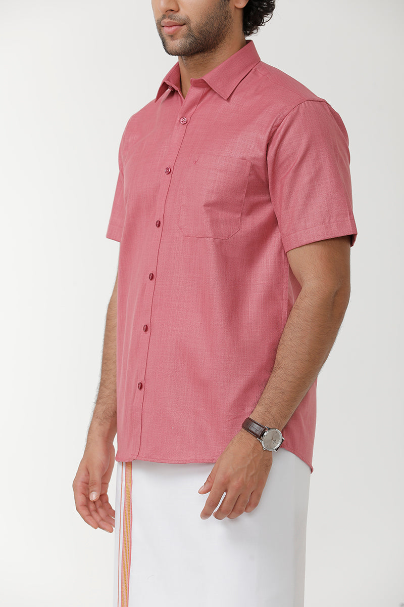 UATHAYAM Kushi Shirt & Matching Double Dhoti Set For Men (Pack of 1) - KU10707