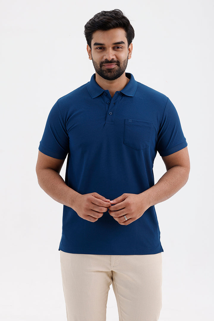 Men's Ink Navy Macro Polo T-Shirt