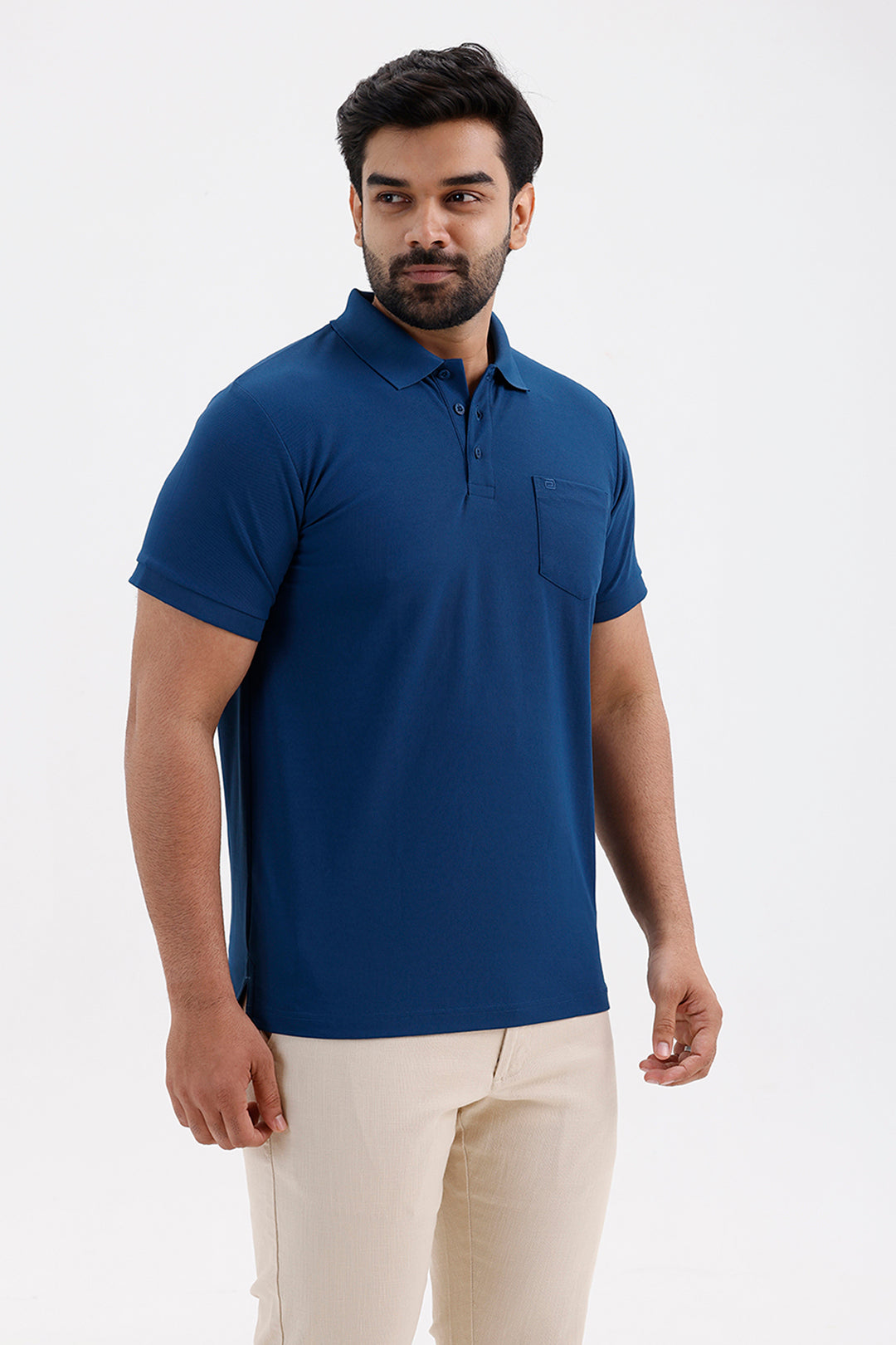 Stylish Ink Navy Macro Polo Men's T-Shirt