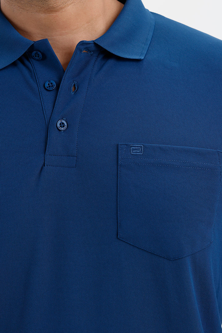 Ink Navy Polo T-Shirt for Men by Macro Polo